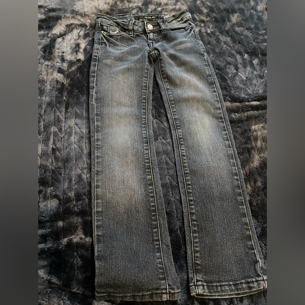 Girls Size 7 Calvin Klein Dark Gray Denim Jeans